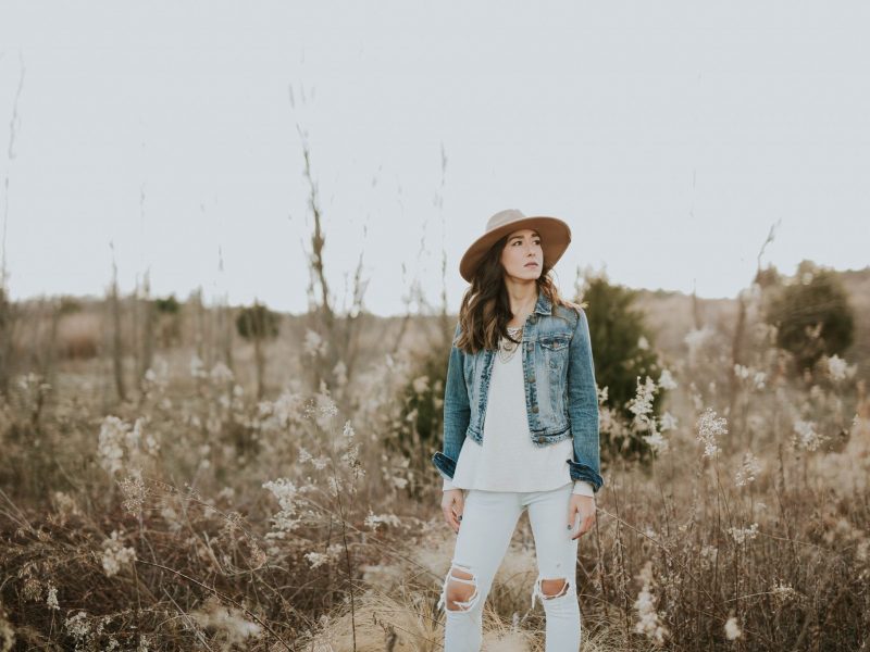 woman in field